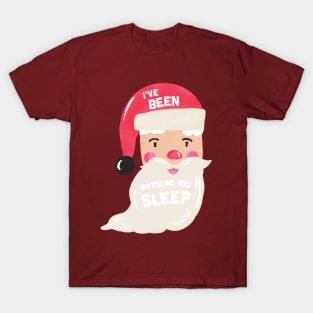 Funny Christmas Santa I've Been Watching You Sleep T-Shirt